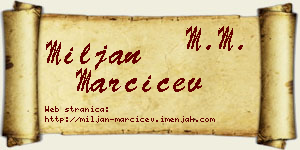 Miljan Marčićev vizit kartica
